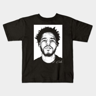 Portrait - J.Cole Kids T-Shirt